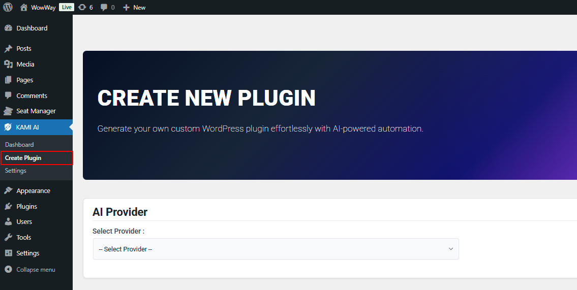 KAMI-Plugin Forge AI Developer Wordpress Plugin